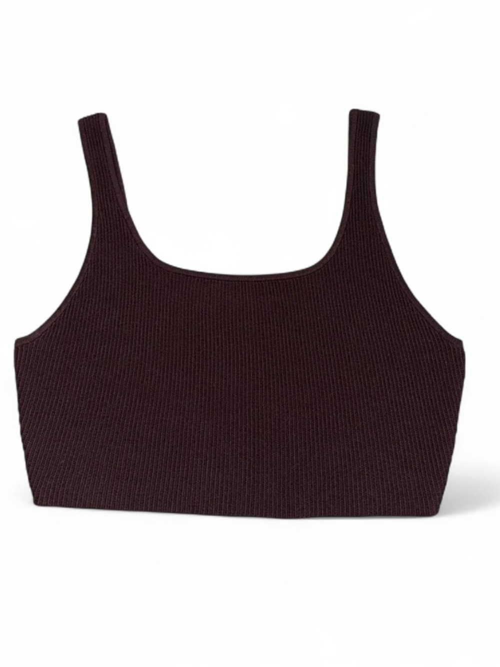 Aritzia Babaton Dark Brown Ribbed Tank Top